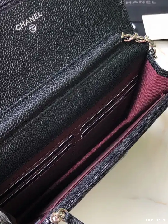 First Bag Ru CAVIAR CHAIN CHANEL WALLET 0707